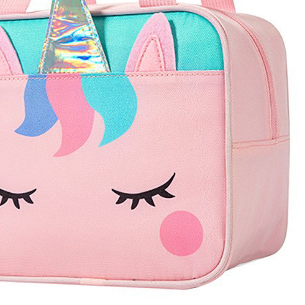 Children Lunch Bag Kindergarten Students Cartoon Portable Insulated Thermal Lunch Box Bag Pink