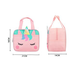 Children Lunch Bag Kindergarten Students Cartoon Portable Insulated Thermal Lunch Box Bag Pink
