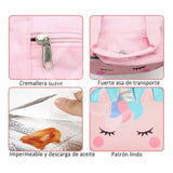 Children Lunch Bag Kindergarten Students Cartoon Portable Insulated Thermal Lunch Box Bag Pink