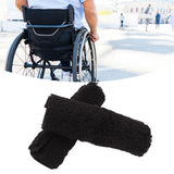 2Pcs Wheelchair Armrest Pads Anti Slip Warm Berber Fleece Armrest Cover for Office Chair Computer Gaming Desk Chairs