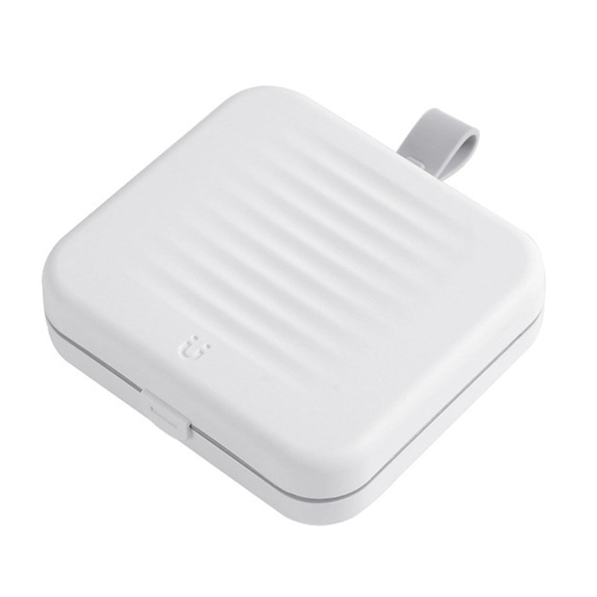 Magnetic Suction Sewing Box Portable Small Double Layer Magnetic Sewing Box Kit for Home Dormitory Travel White