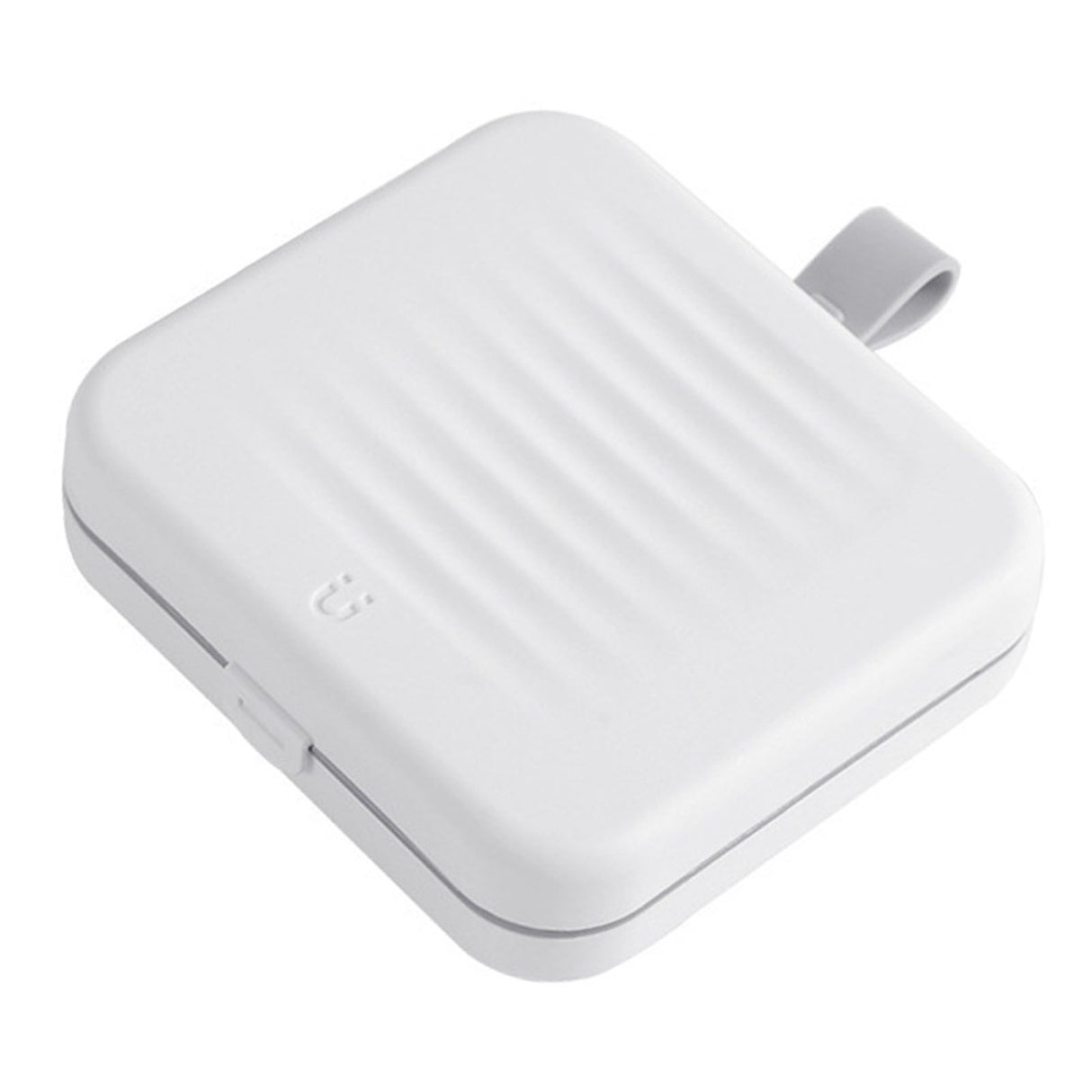 Magnetic Suction Sewing Box Portable Small Double Layer Magnetic Sewing Box Kit for Home Dormitory Travel White