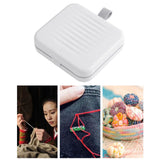 Magnetic Suction Sewing Box Portable Small Double Layer Magnetic Sewing Box Kit for Home Dormitory Travel White - 45-Degree Angle