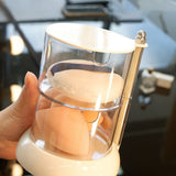 Multi Layer Powder Puff Organizer Breathable Dustproof Earring White Rotatable Container for Home 2 Tiers - Rear View