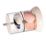 Multi Layer Powder Puff Organizer Breathable Dustproof Earring White Rotatable Container for Home 2 Tiers