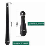 2 PCS Straight Handle Shoe Horn Anti Bending Stainless Steel Shoehorn for Seniors Pregnant Women