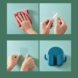 Self Adhesive Wall Mount Cell Phone Holder Wall Mount Phone Charging Holder for Home Office Bedroom Green - Extra Image