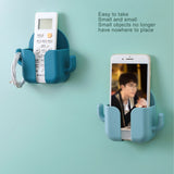 Self Adhesive Wall Mount Cell Phone Holder Wall Mount Phone Charging Holder for Home Office Bedroom Green - Extra Image