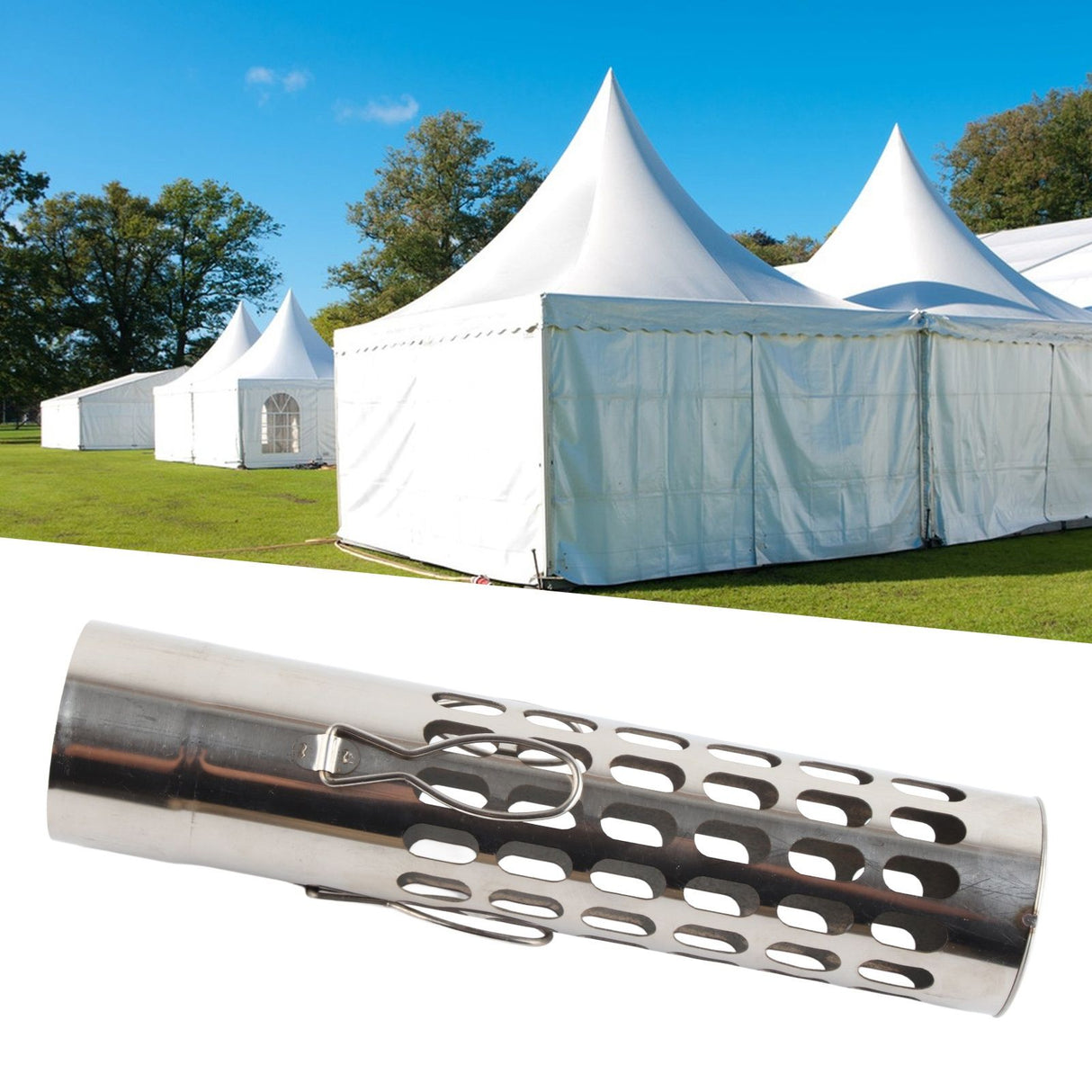Tent Chimney Pipe Cover Weatherproof Ventilation Stainless Steel Stove Pipe Rain Cap for Outdoor Camping