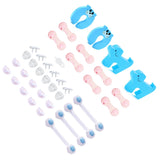 39pcs Child Proof Safety Locks Self Adhesive Baby Proofing Cabinet Locks Corner Protectors Outlets Covers for US Plug