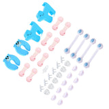 39pcs Child Proof Safety Locks Self Adhesive Baby Proofing Cabinet Locks Corner Protectors Outlets Covers for US Plug