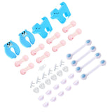 39pcs Child Proof Safety Locks Self Adhesive Baby Proofing Cabinet Locks Corner Protectors Outlets Covers for US Plug