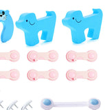 39pcs Child Proof Safety Locks Self Adhesive Baby Proofing Cabinet Locks Corner Protectors Outlets Covers for US Plug - Extra Image