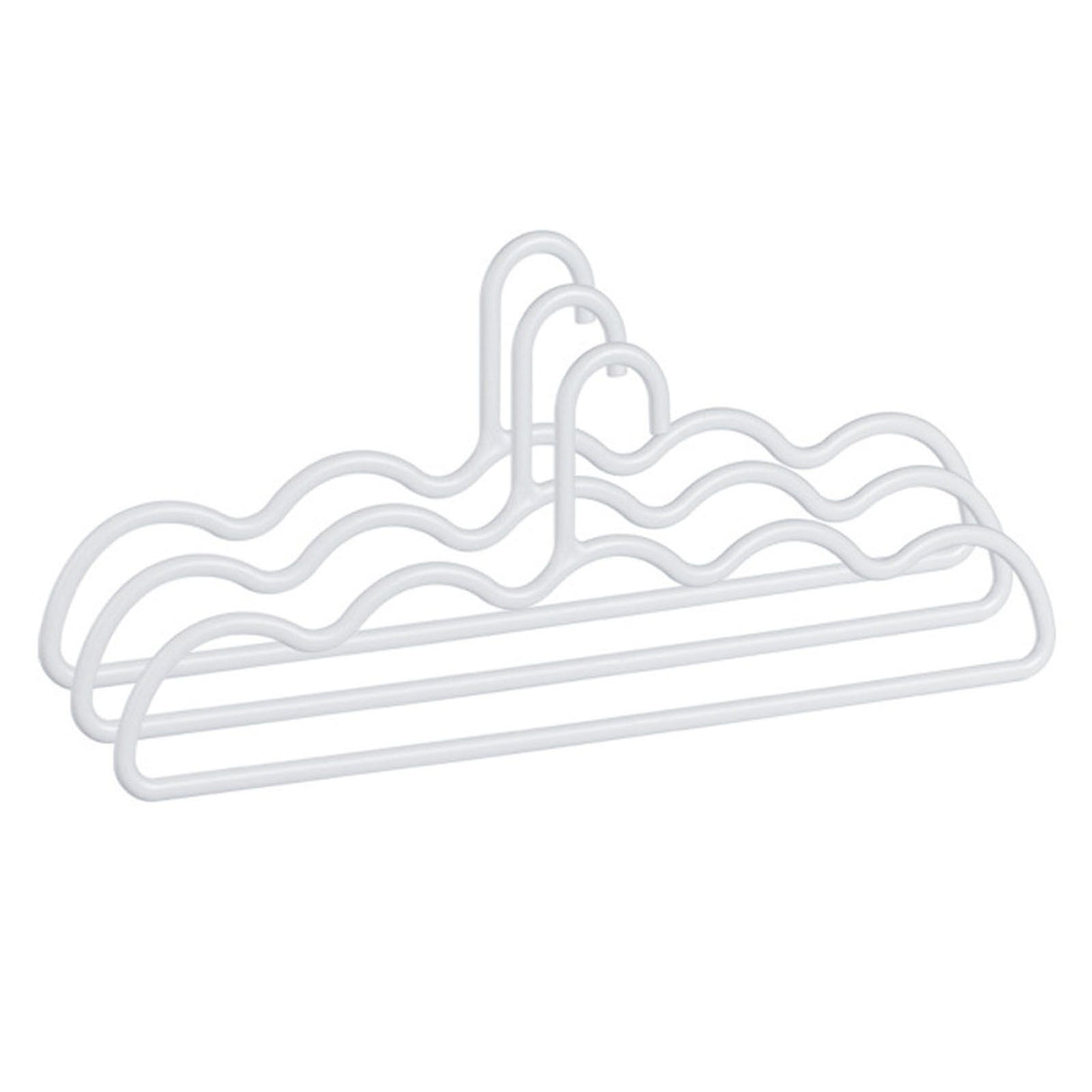 3Pcs Clothing Notched Hanger Non Slip No Marking Household Thickened Garment Coat Hanger for Bed Sheet White