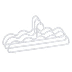 3Pcs Clothing Notched Hanger Non Slip No Marking Household Thickened Garment Coat Hanger for Bed Sheet White
