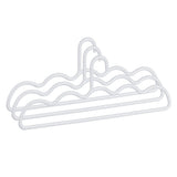 3Pcs Clothing Notched Hanger Non Slip No Marking Household Thickened Garment Coat Hanger for Bed Sheet White - Front View
