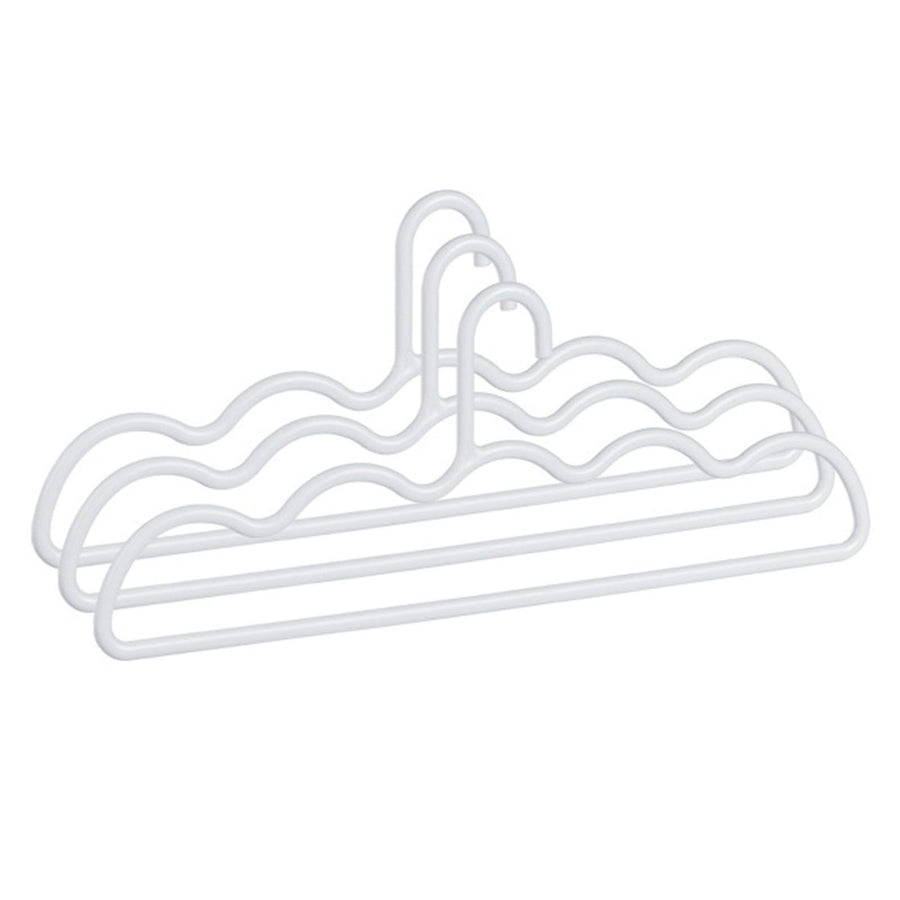 3Pcs Clothing Notched Hanger Non Slip No Marking Household Thickened Garment Coat Hanger for Bed Sheet White