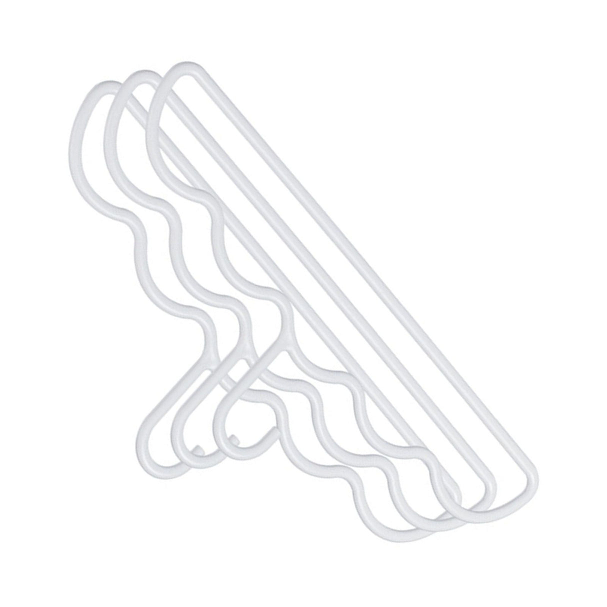 3Pcs Clothing Notched Hanger Non Slip No Marking Household Thickened Garment Coat Hanger for Bed Sheet White