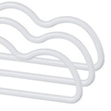 3Pcs Clothing Notched Hanger Non Slip No Marking Household Thickened Garment Coat Hanger for Bed Sheet White