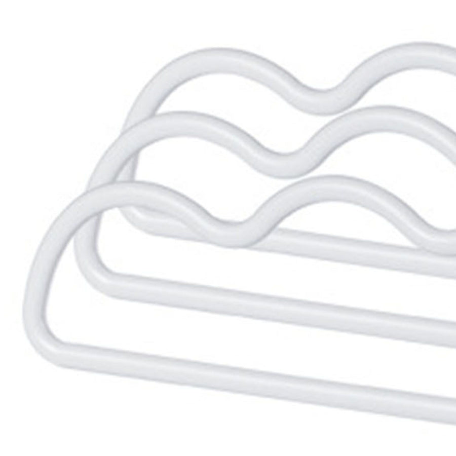 3Pcs Clothing Notched Hanger Non Slip No Marking Household Thickened Garment Coat Hanger for Bed Sheet White
