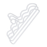 3Pcs Clothing Notched Hanger Non Slip No Marking Household Thickened Garment Coat Hanger for Bed Sheet White
