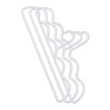 3Pcs Clothing Notched Hanger Non Slip No Marking Household Thickened Garment Coat Hanger for Bed Sheet White
