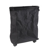4 Roll Wheels Laundry Basket with Handles Oxford Cloth Storage Bin for Household Sundries Black