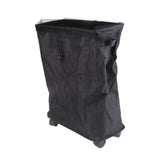 4 Roll Wheels Laundry Basket with Handles Oxford Cloth Storage Bin for Household Sundries Black