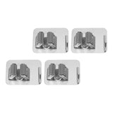 4Pcs Silver Mop Broom Holder with Hook Wall Mounted 304 Stainless Steel Mop Clip Holder - 45-Degree Angle