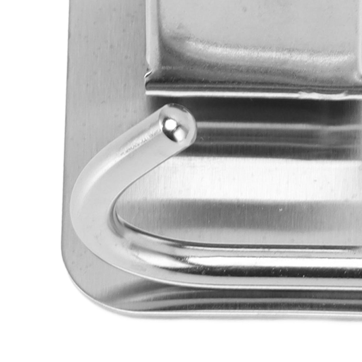 4Pcs Silver Mop Broom Holder with Hook Wall Mounted 304 Stainless Steel Mop Clip Holder