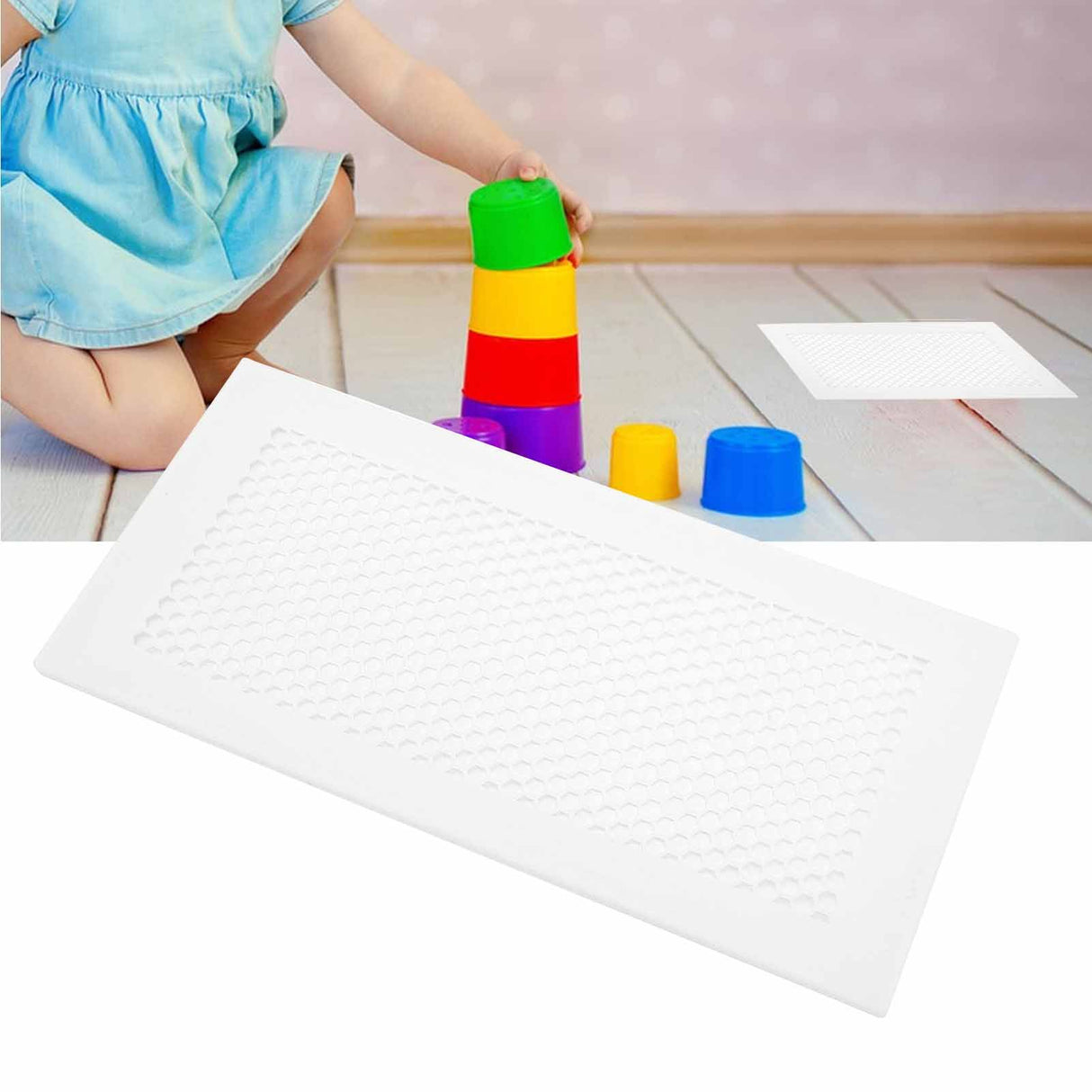 1Pcs Floor Vent Cover Silicone Drain Cover Good Filtering Protection for Home Kitchen