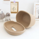 Tissue Box Cover Handmade Cotton Rope Napkin Tissue Holder Decorative Household Desktop Tissue Storage Box Khaki