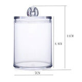 4Pcs Storage Jar Clear Round PS Plastic Bathroom Canister Set for Qtips Cotton Swabs Balls Cosmetic Pads - Extra Image