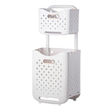 Collapsible Laundry Basket Portable Foldable Laundry Hamper Clothes Storage Organizer Basket for Home Hotel Rose Gold Combination