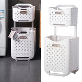 Collapsible Laundry Basket Portable Foldable Laundry Hamper Clothes Storage Organizer Basket for Home Hotel Rose Gold Combination - 45-Degree Angle