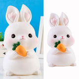 Kids Piggy Bank Cute Cartoon Money Coin Bank Anti Fall Vinyl Resin Money Bank for Boys Girls Bunny