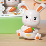 Piggy Bank Plastic Cute Rabbit Shape Fall Prevention Large Capacity Bunny Money Box for Children Gift