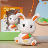 Piggy Bank Plastic Cute Rabbit Shape Fall Prevention Large Capacity Bunny Money Box for Children Gift - Extra Image