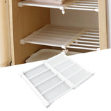 Tension Rod Shelf 14.2 Inch Width Nail Free Expandable Storage Rack for Cabinet Wardrobe 38 to 55cm /15 to 21.7in