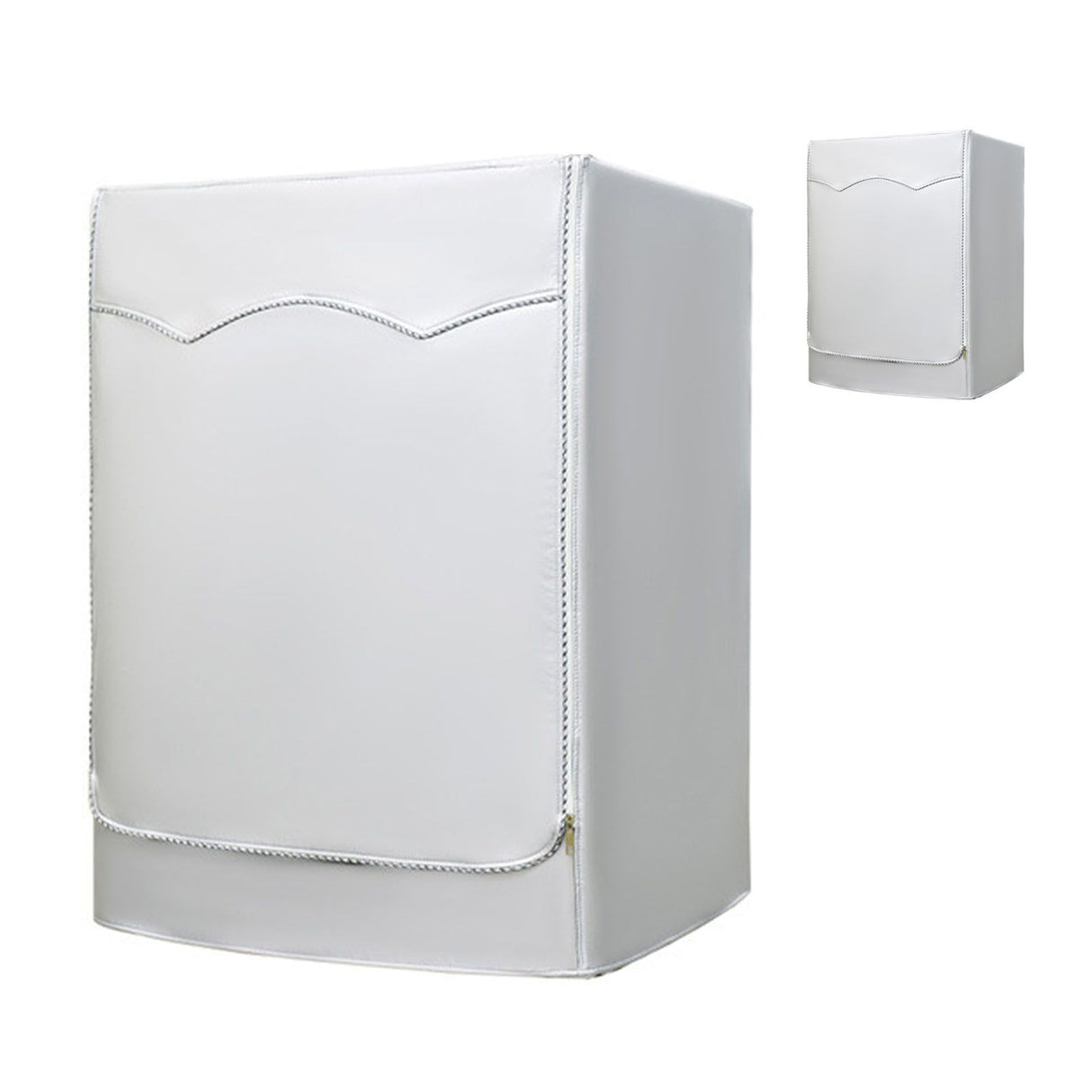 Washing Machine Cover Waterproof Dustproof Sunscreen for Fully Automatic Washer Silvering Oxford Cloth Piping Zipper L