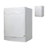 Washing Machine Cover Waterproof Dustproof Sunscreen for Fully Automatic Washer Silvering Oxford Cloth Piping Zipper L - Top-Down View