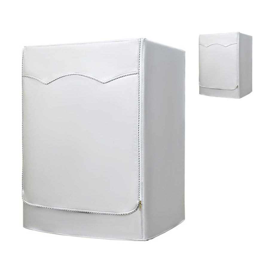 Washing Machine Cover Waterproof Dustproof Sunscreen for Fully Automatic Washer Silvering Oxford Cloth Piping Zipper L