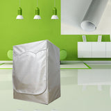 Washing Machine Cover Waterproof Dustproof Sunscreen for Fully Automatic Washer Silvering Oxford Cloth Piping Zipper L - Rear View