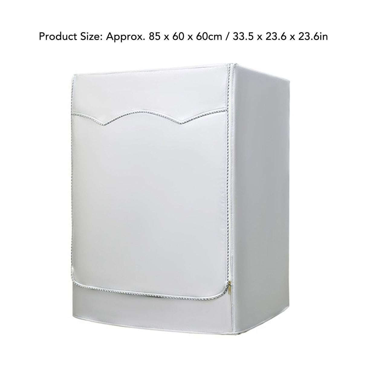 Washing Machine Cover Waterproof Dustproof Sunscreen for Fully Automatic Washer Silvering Oxford Cloth Piping Zipper L