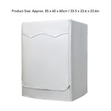 Washing Machine Cover Waterproof Dustproof Sunscreen for Fully Automatic Washer Silvering Oxford Cloth Piping Zipper L