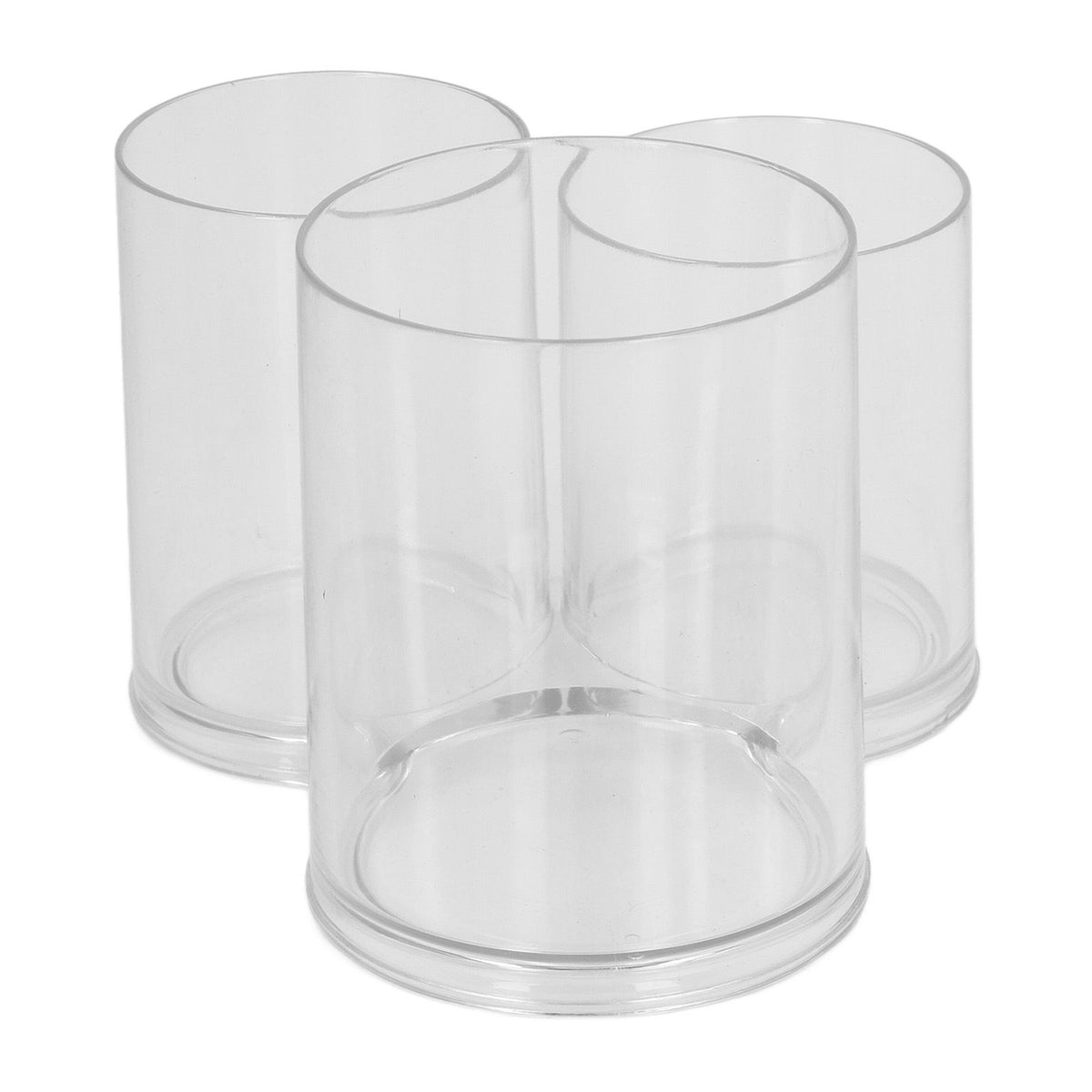 Clear Round Plastic Makeup Container Transparent Cylinder Makeup Brush Holder Organizer