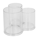 Clear Round Plastic Makeup Container Transparent Cylinder Makeup Brush Holder Organizer