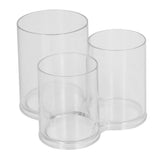 Clear Round Plastic Makeup Container Transparent Cylinder Makeup Brush Holder Organizer - 45-Degree Angle