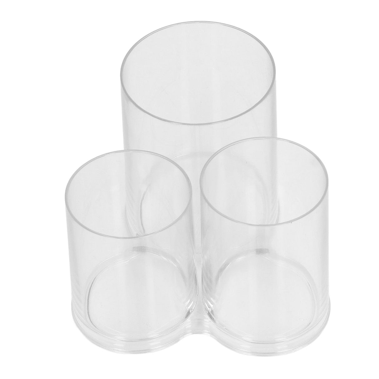 Clear Round Plastic Makeup Container Transparent Cylinder Makeup Brush Holder Organizer