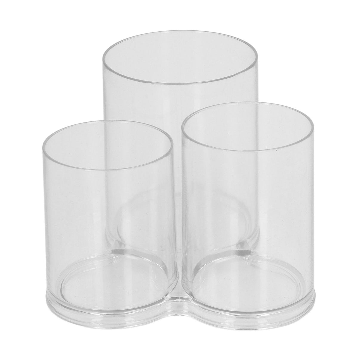Clear Round Plastic Makeup Container Transparent Cylinder Makeup Brush Holder Organizer